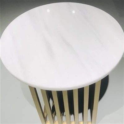 Masa rotunda alba marmura